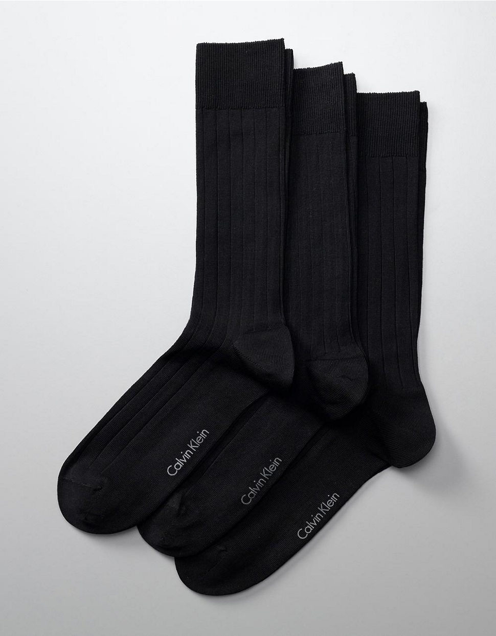 Calvin klein Ribbed Dress Socks in Black for Men | Lyst