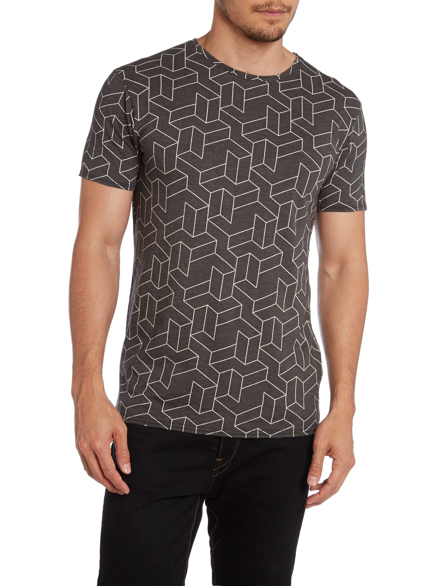 G-star raw Cubic Geometric Print T Shirt in Black for Men | Lyst