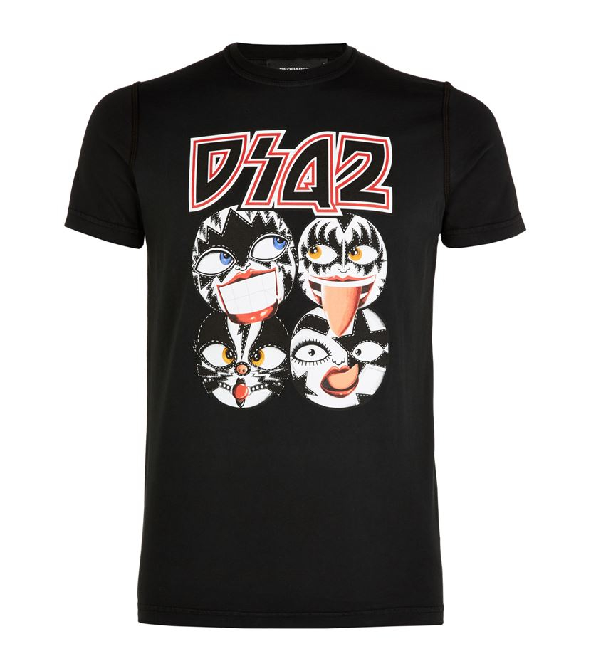 Dsquared² Kiss Band T-shirt in Black for Men | Lyst