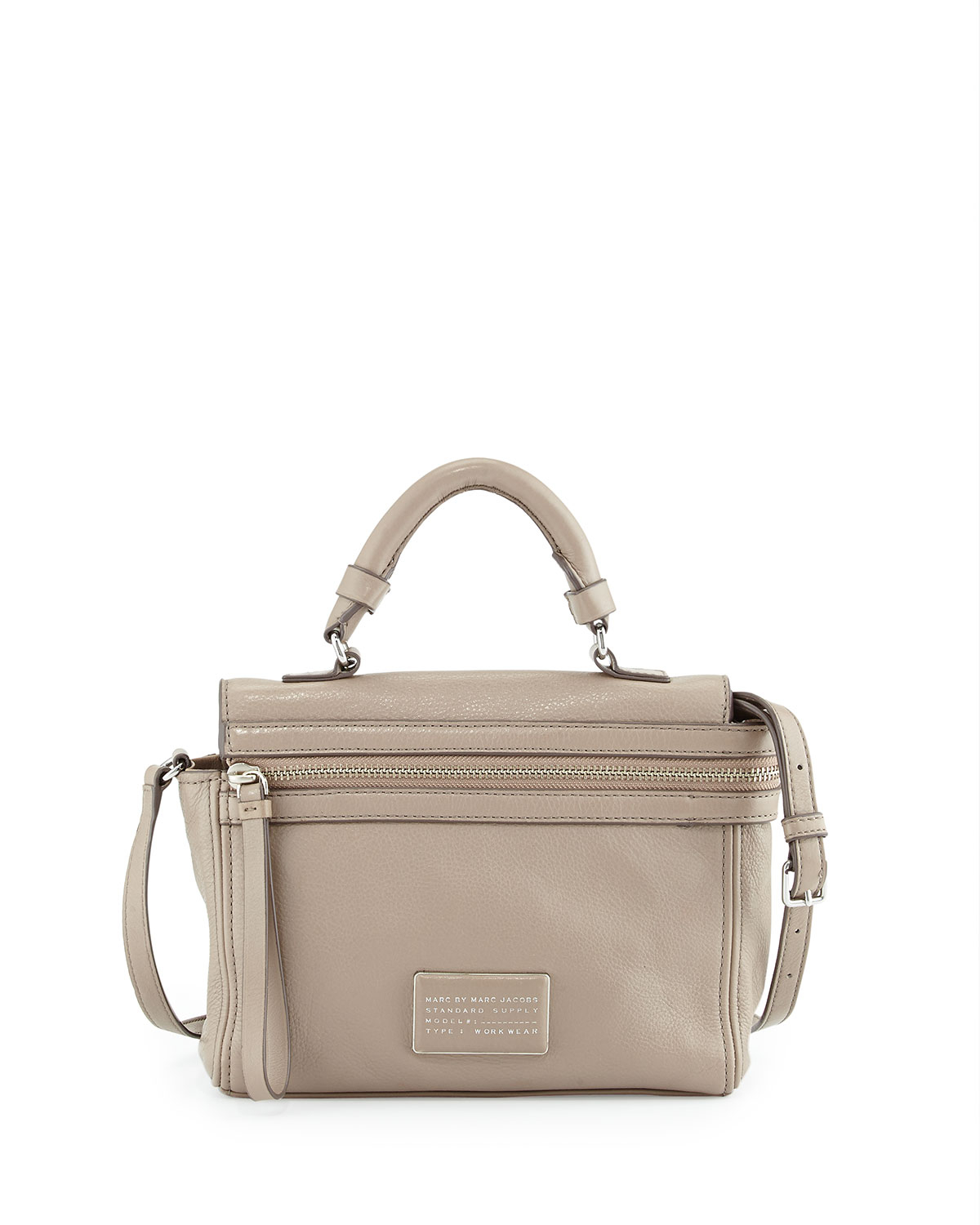 marc jacobs grey leather bag