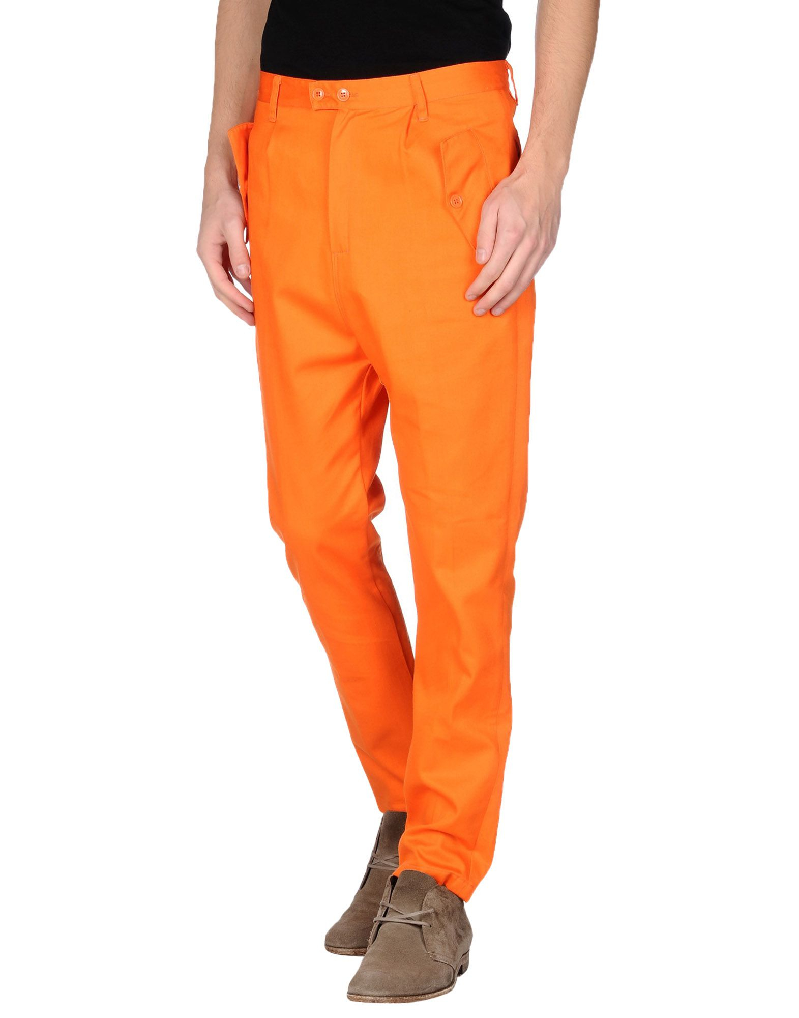 Оранжевые брюки мужские