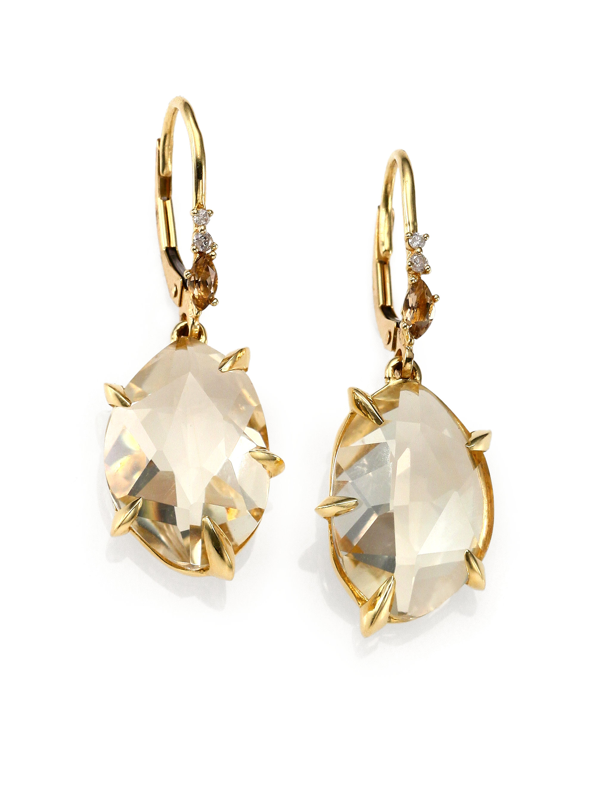 Lyst Alexis Bittar Fine Honey Gold Marquis Citrine Grey Diamond Gallery