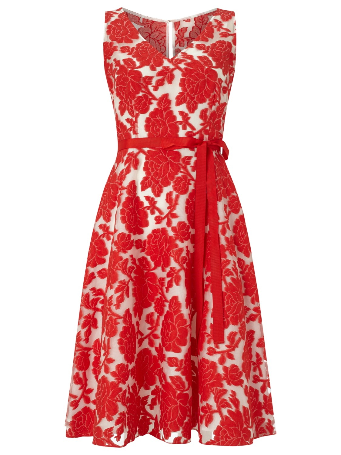 Poppy Burnout Dress | Tomato | Phase Eight