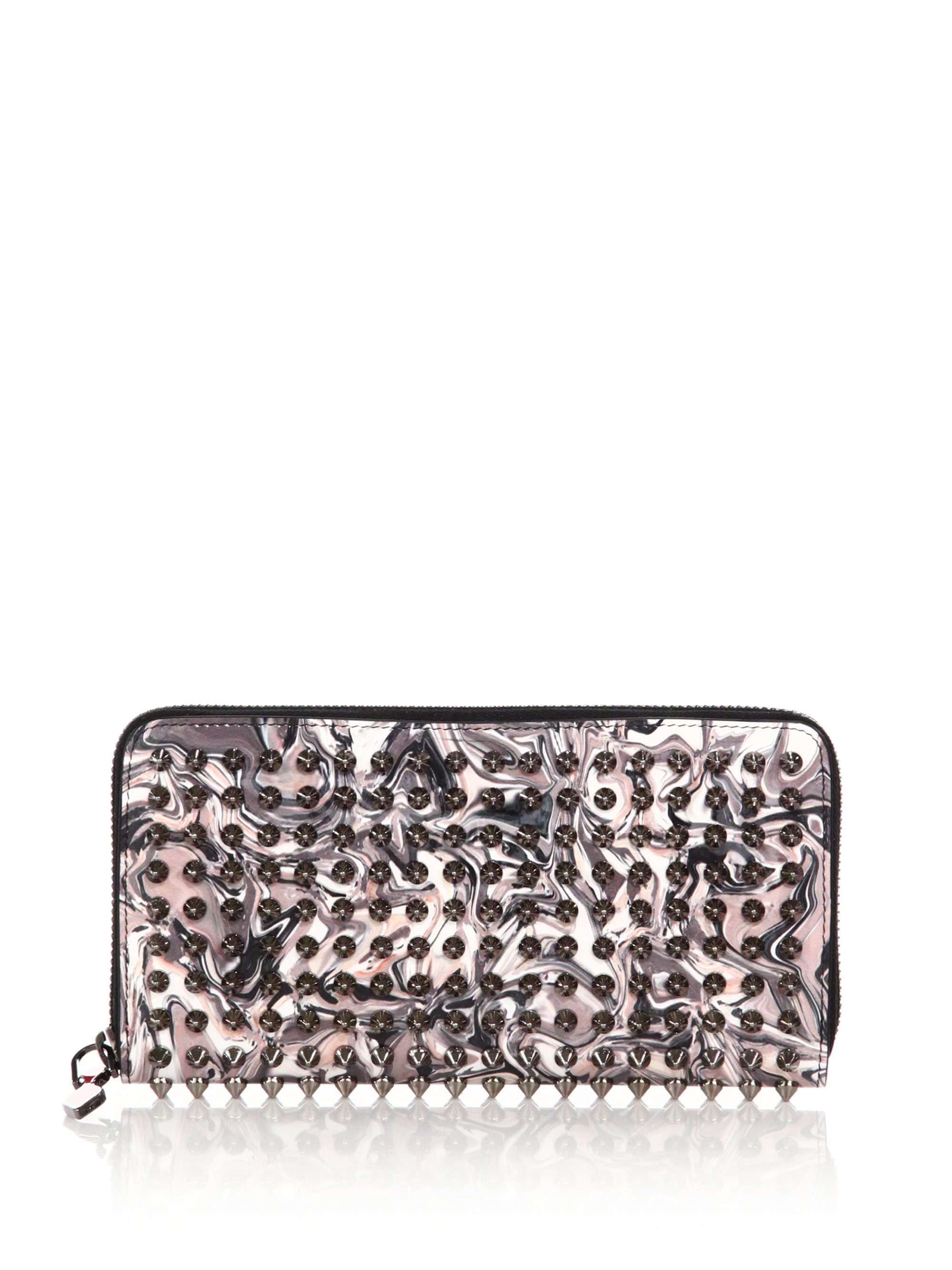 christian louboutin panettone spike studded continental wallet ...