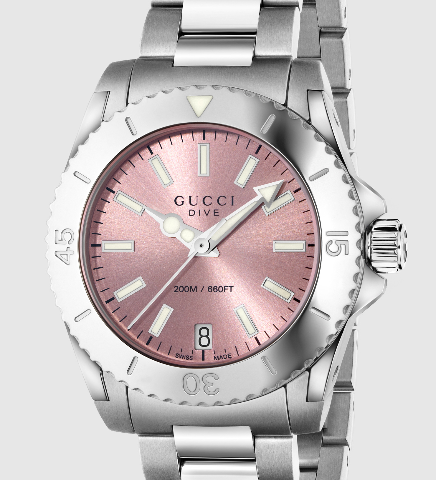 gucci dive watch white face
