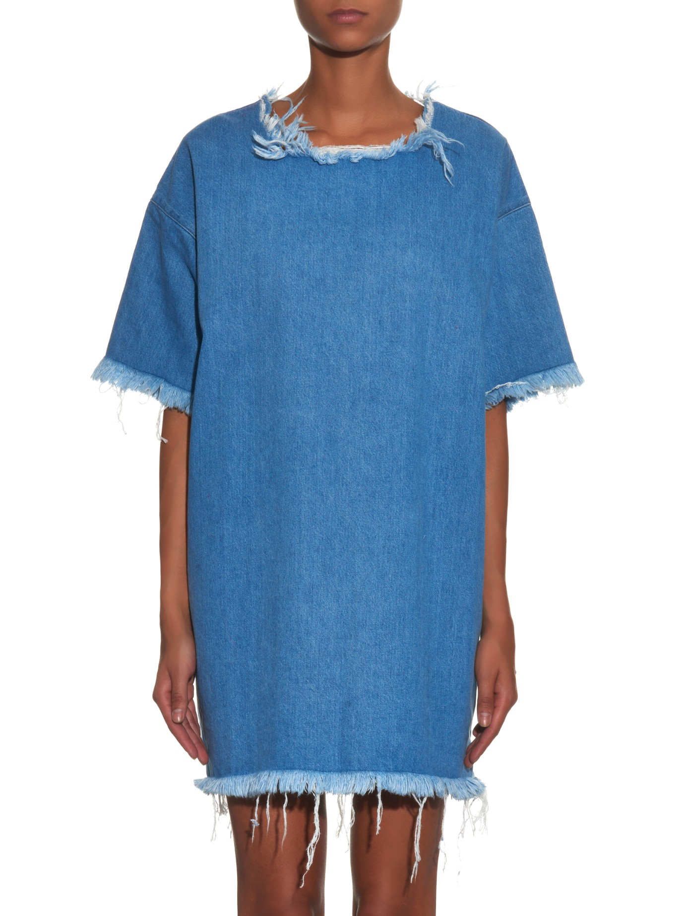 Lyst Marques Almeida Oversized Denim T Shirt Dress In Blue lyst marques almeida oversized denim t shirt dress in blue