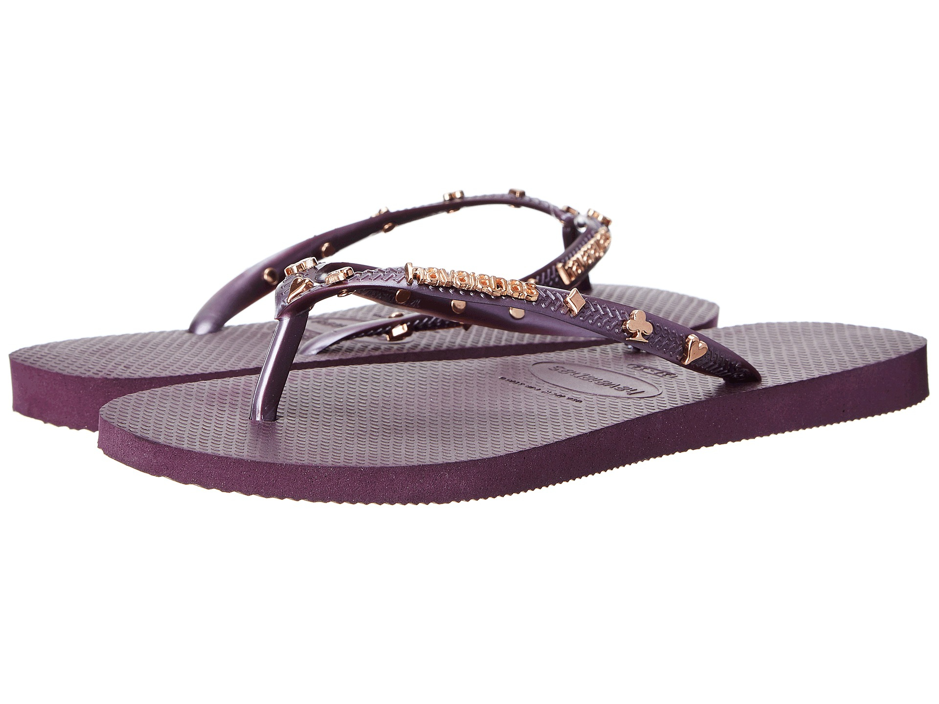 Lyst - Havaianas Slim Hardware Flip Flops in Purple