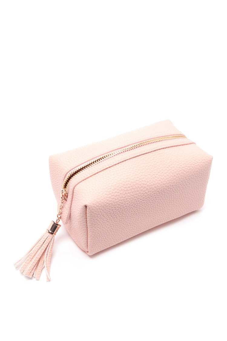 Forever 21 Tassel Faux Leather Makeup Bag in Pink | Lyst