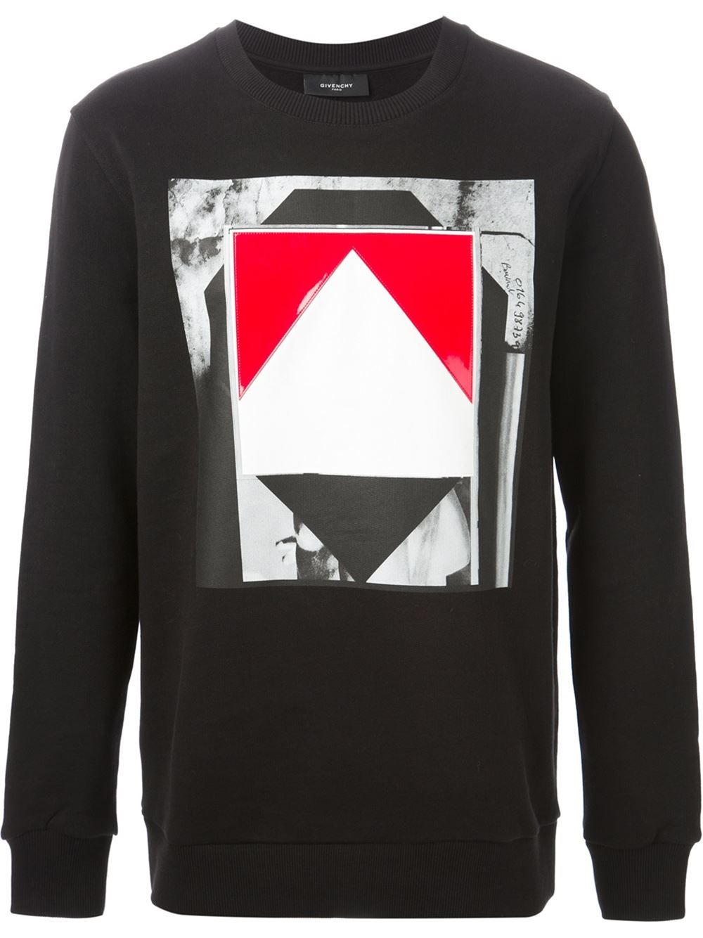 Lyst - Givenchy Geometric Panel Sweatshirt in Black for Men