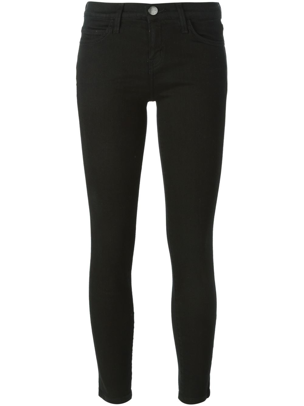 Current/elliott Stiletto Skinny Jeans in Black | Lyst