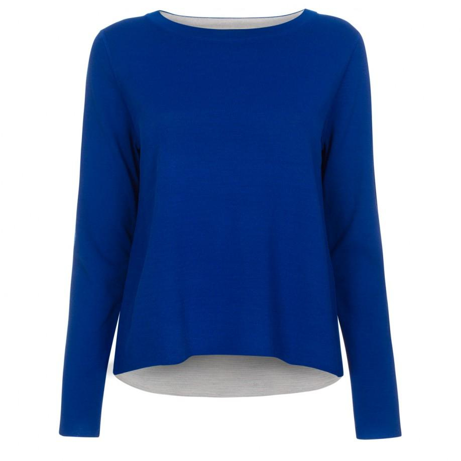 Lyst - Paul Smith Women's Blue And Grey Reversible Wool-blend Sweater ...