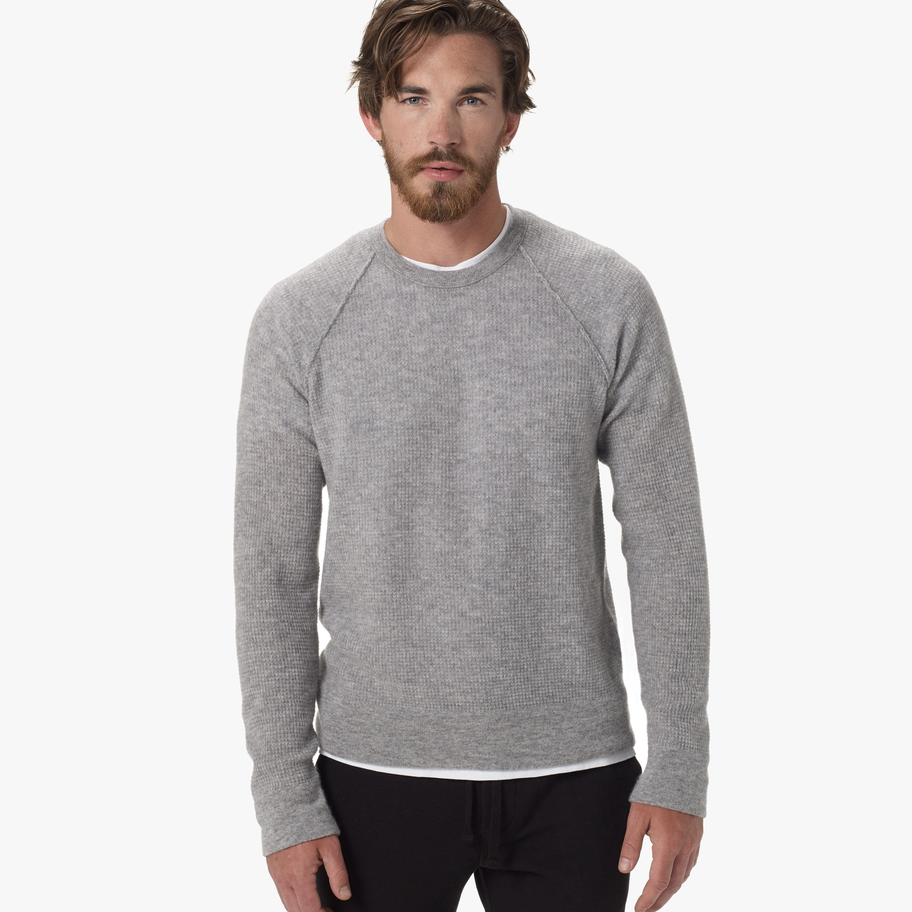 Lyst - James Perse Cashmere Thermal Raglan in Gray for Men