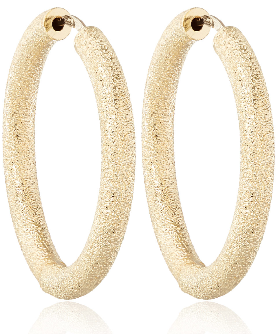 Lyst Carolina Bucci Thick Gold Sparkle Hoop Earrings In Metallic Gallery Women S Gold Hoop Earrings