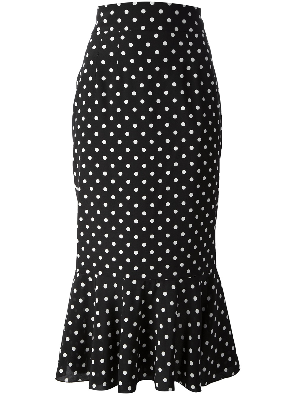 Lyst - Dolce & Gabbana Polka Dot Drill Dress in Black