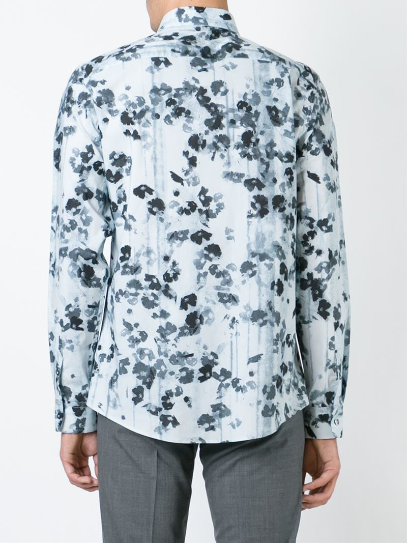 Lyst - Paul Smith Abstract Floral Print Shirt in Blue for Men