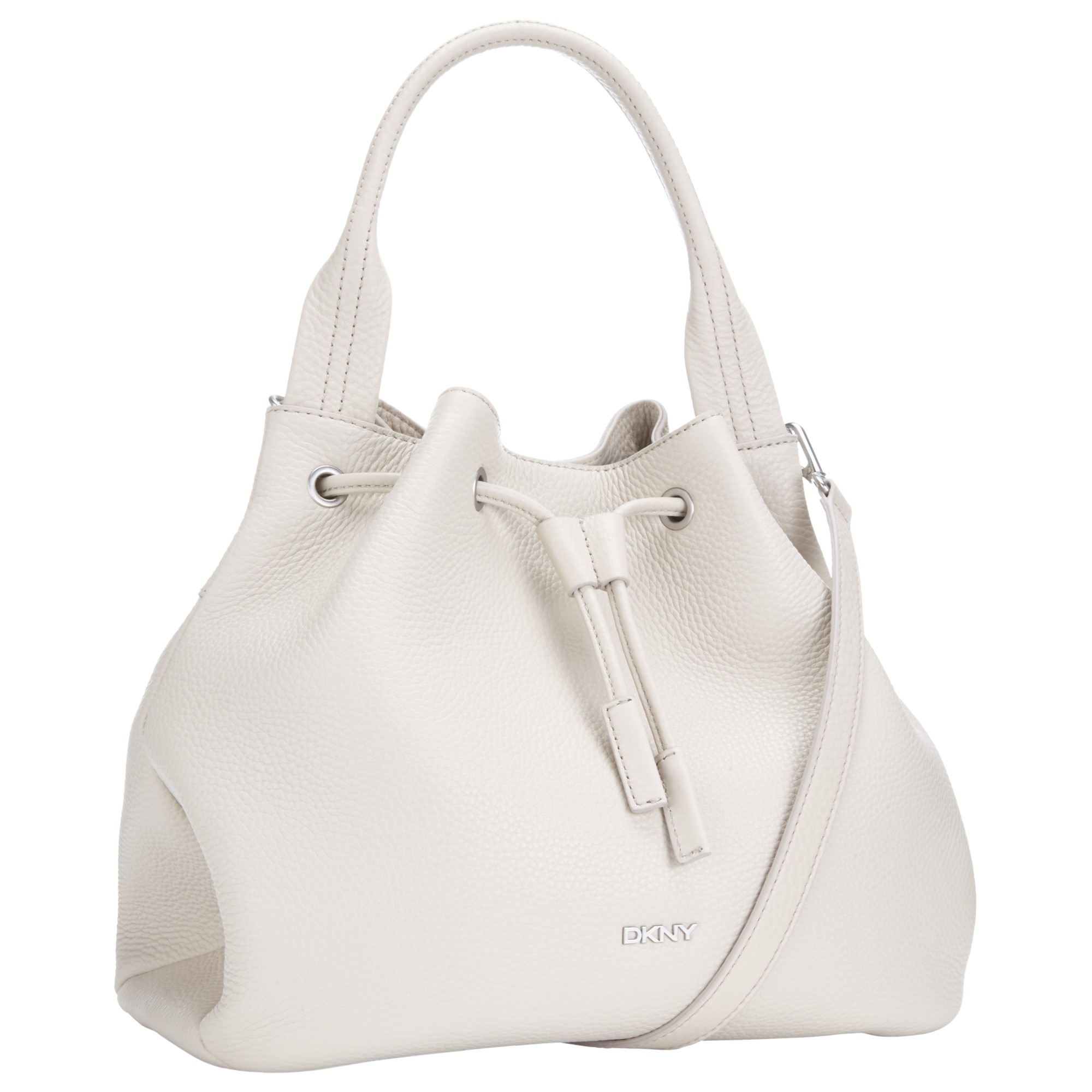 DKNY Tribeca Soft Tumbled Leather Bucket Bag in White Lyst