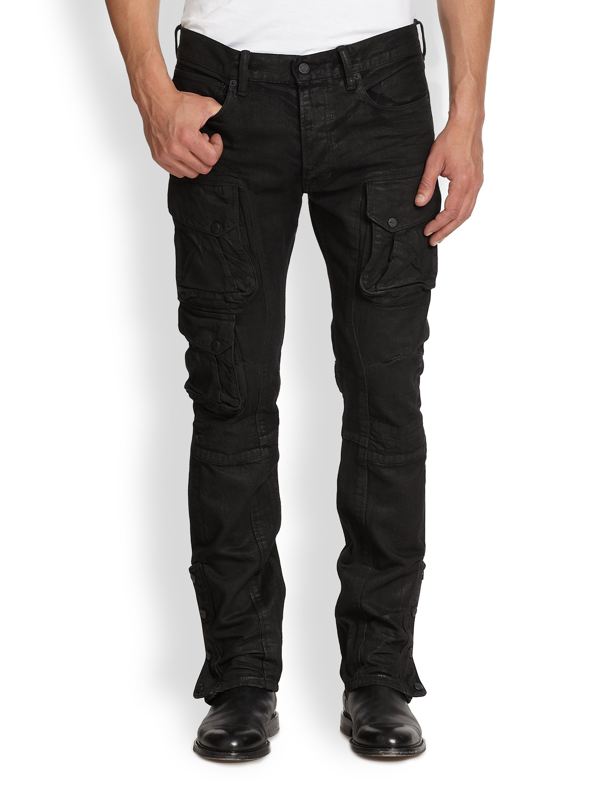 black moto pants