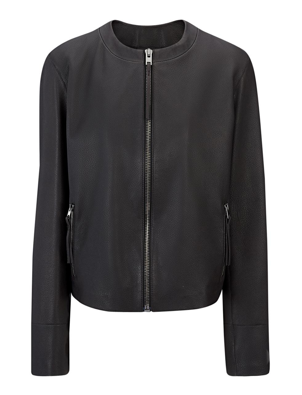 Joseph Scuba Leather Alya Jacket In Black Lyst Gallery
