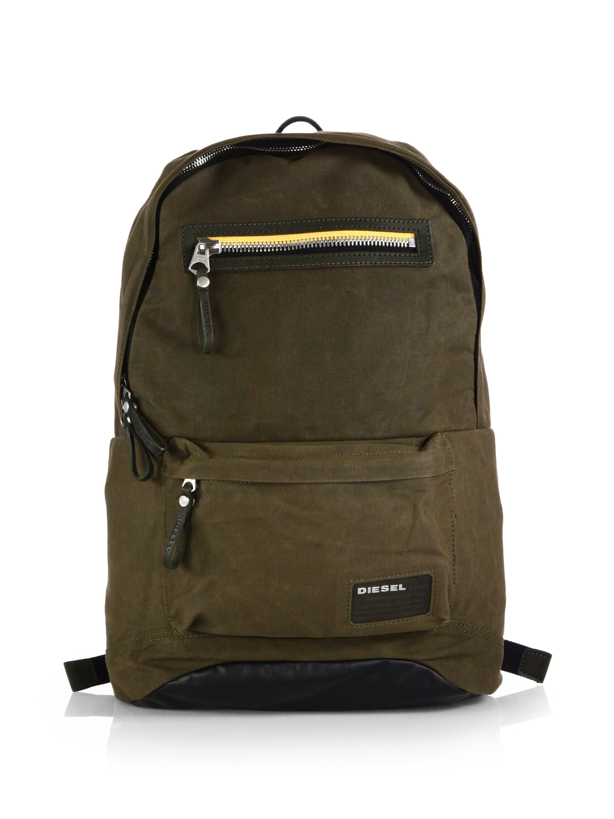 Lyst Diesel Mix Traction Clubber Backpack in Green for Men