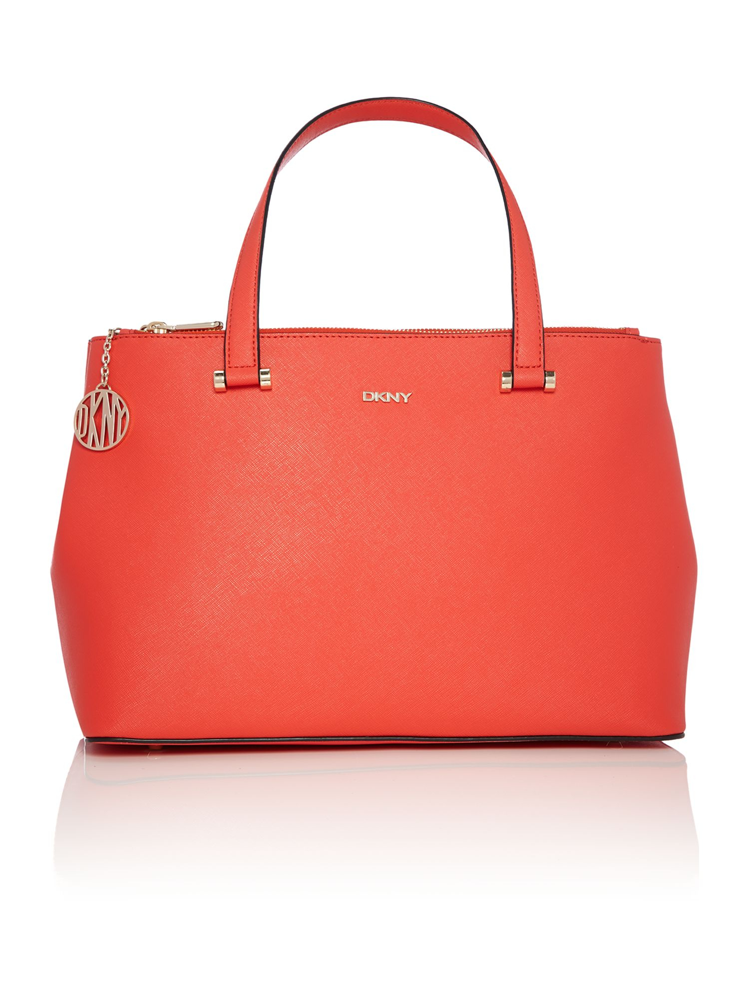 Dkny Saffiano Orange Large Double Zip Tote Bag in Orange Lyst