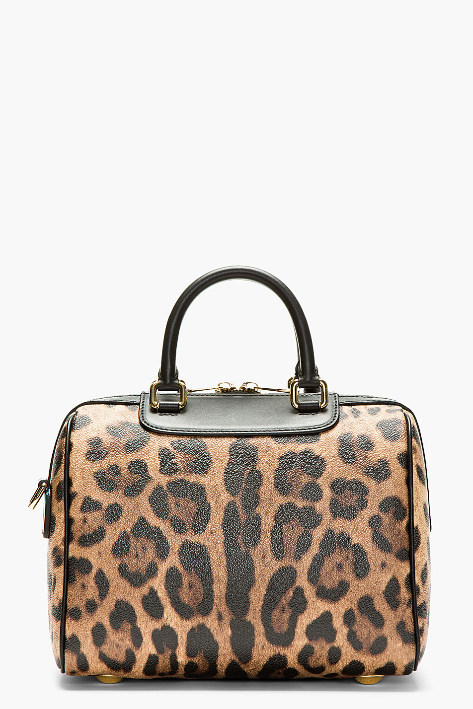 Dolce & Gabbana Brown Leather Jaguar Spot Megan Barrel Duffle in Brown ...