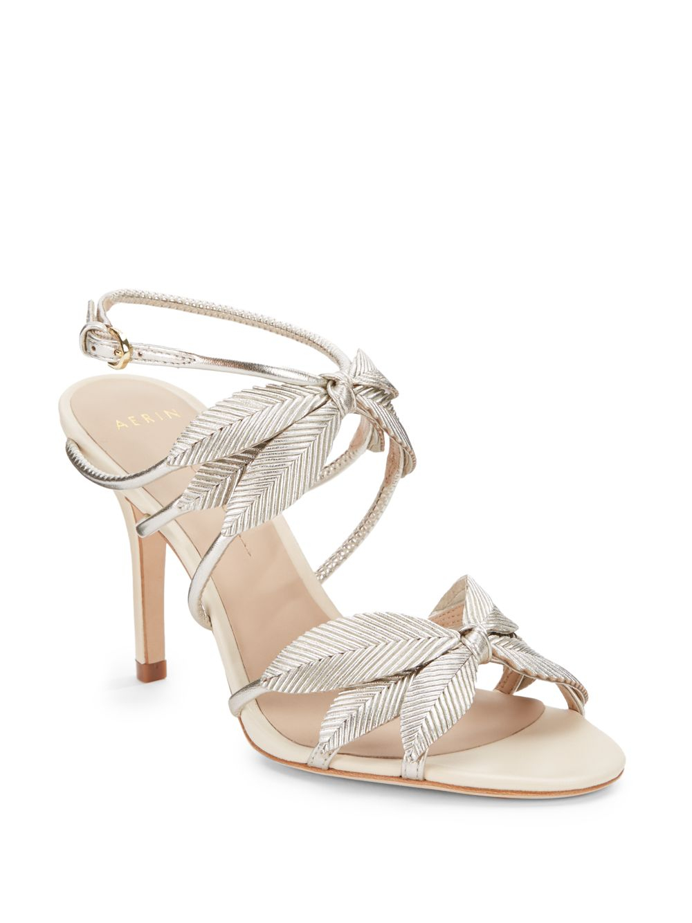 Aerin Cora Metallic Leather Sandals in Metallic | Lyst