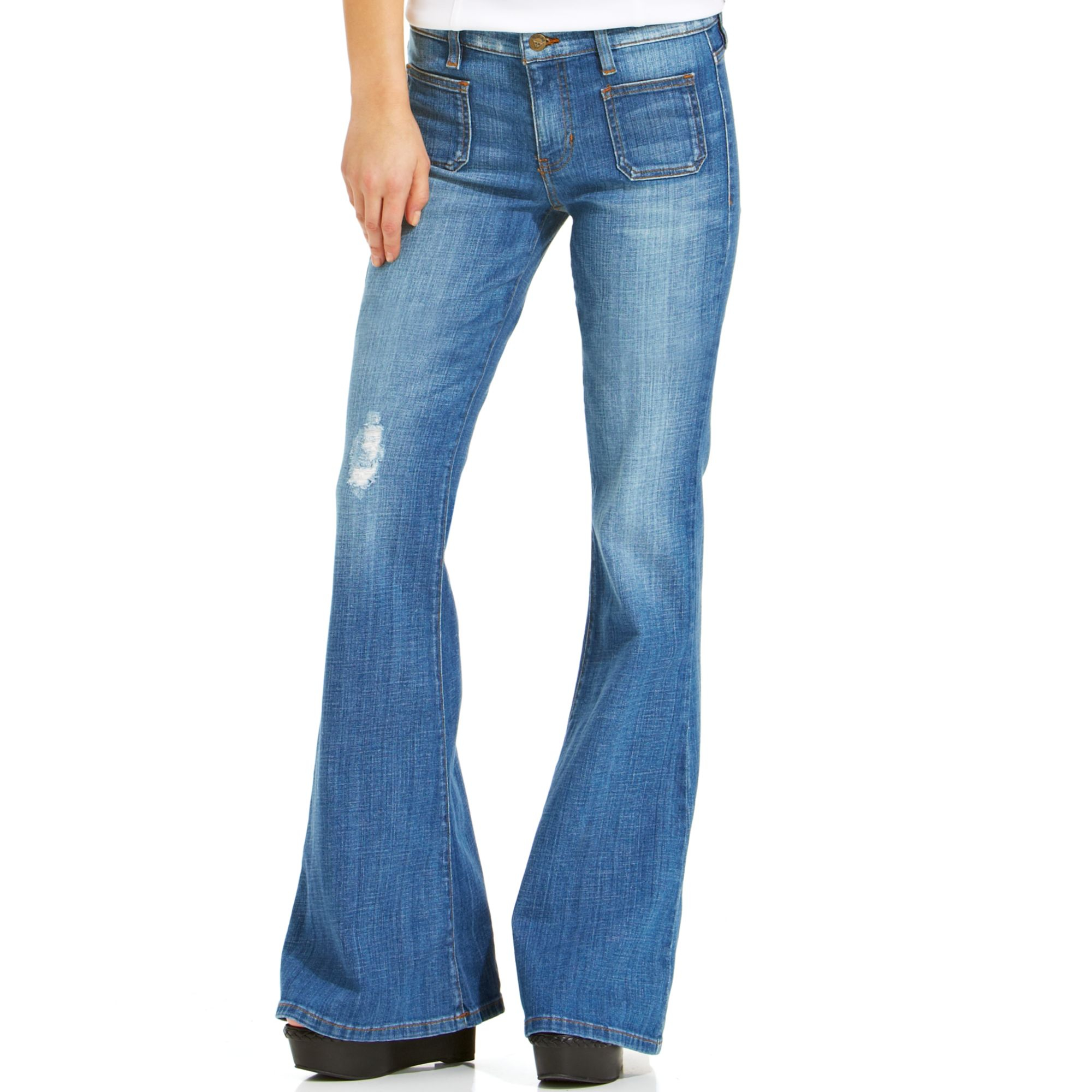 Guess Britney Flared Jeans in Blue | Lyst