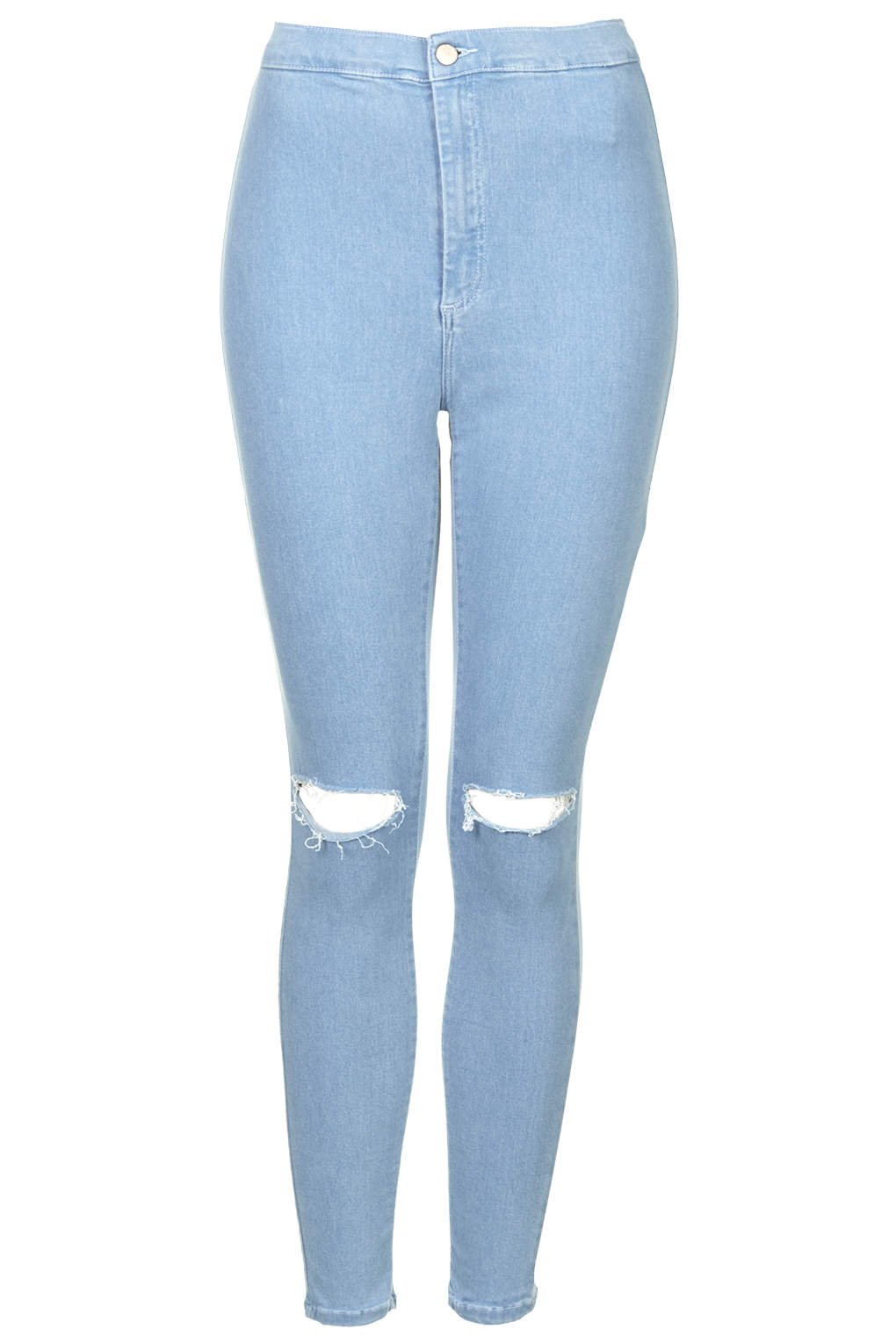 Topshop Moto Bleach Ripped Joni Jeans in Blue (BLEACH STONE) | Lyst