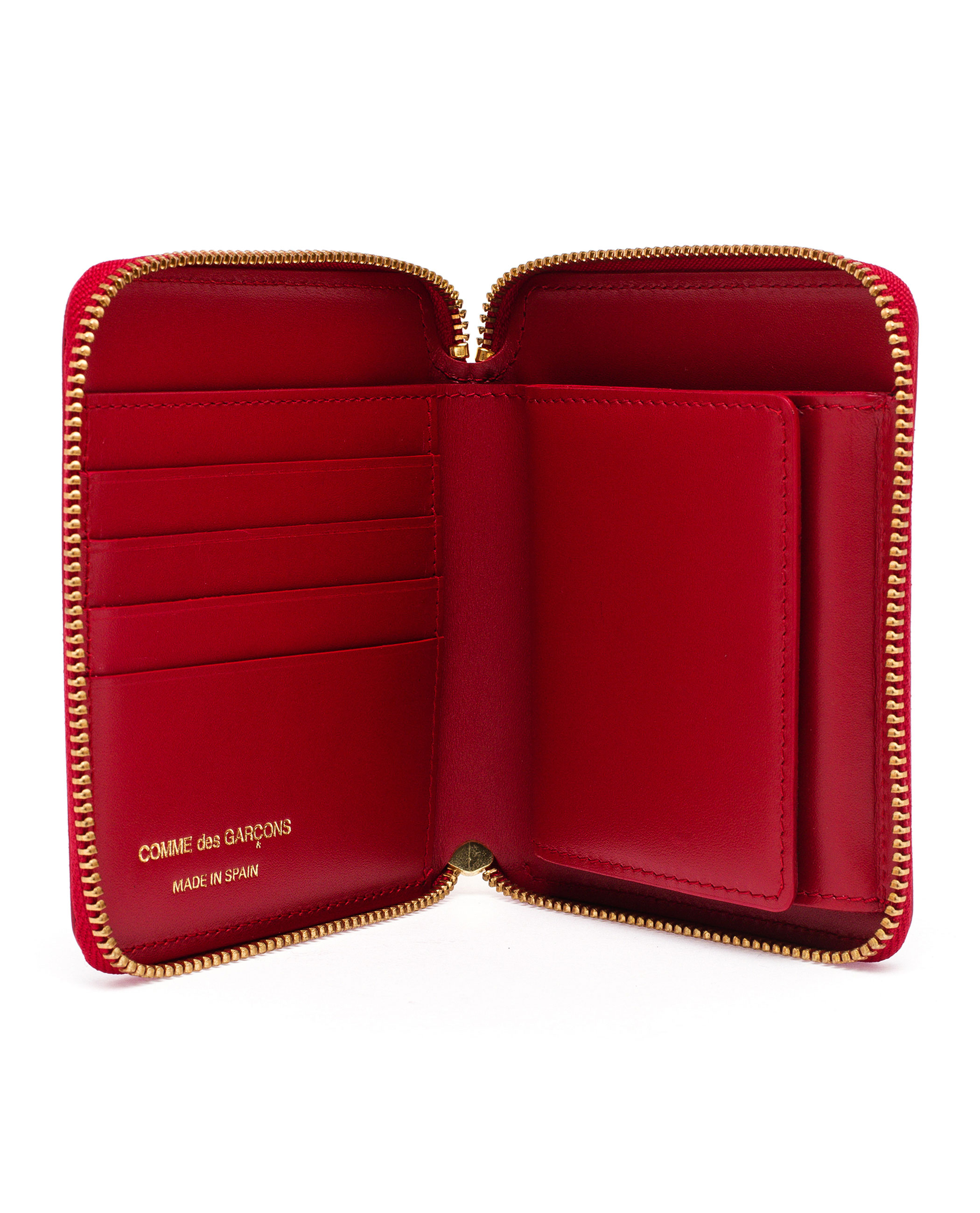 Lyst - Comme Des Garçons Leather Zip Wallet in Red for Men
