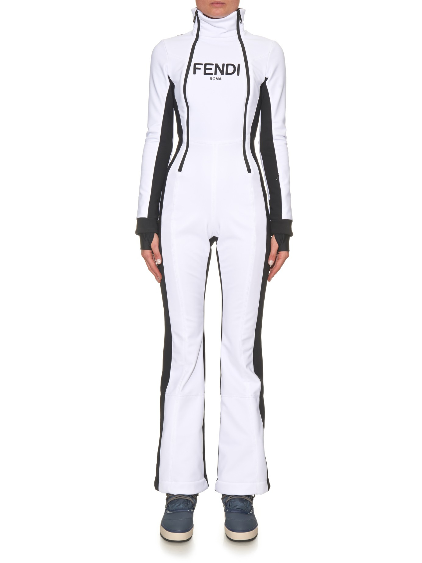 Fendi Technical Ski Jumpsuit in White Lyst