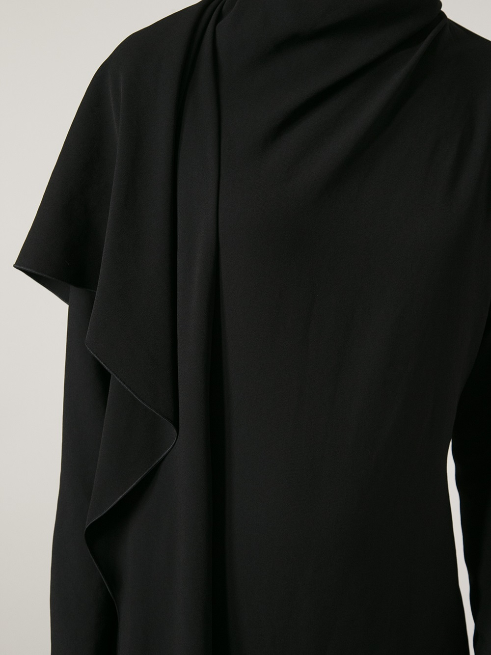 Lyst - Lanvin Long Sleeved Dress in Black