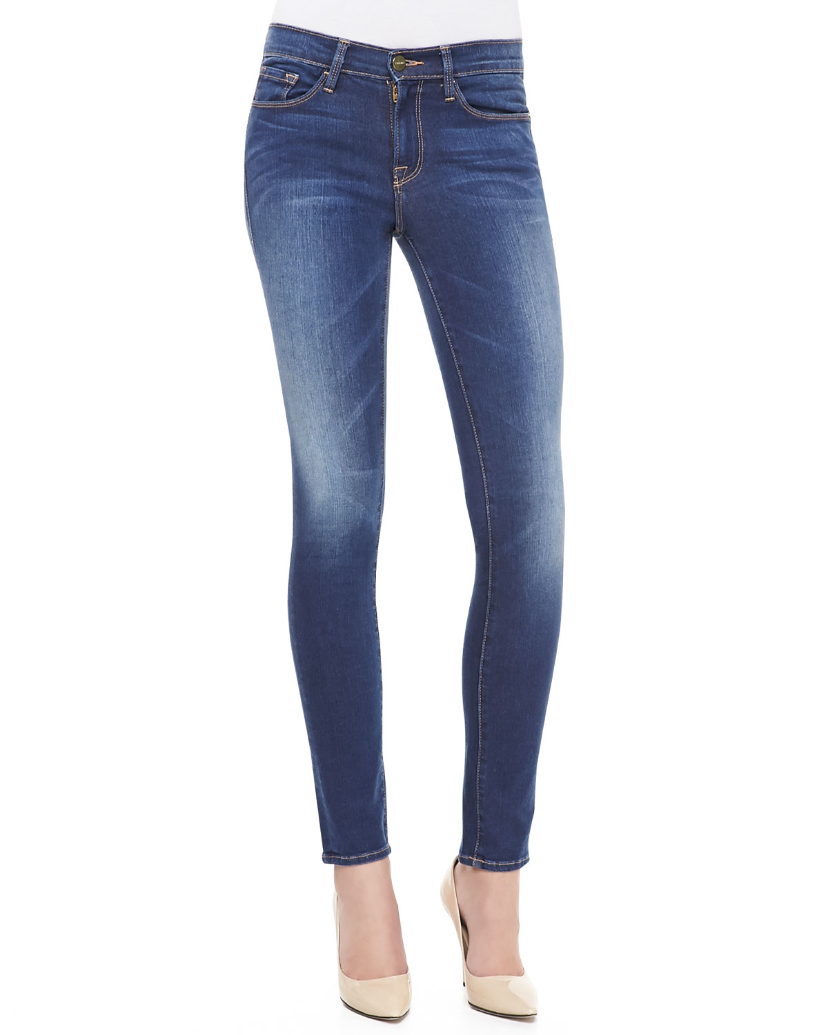 Frame Le Skinny De Jeanne Jeans in Blue | Lyst