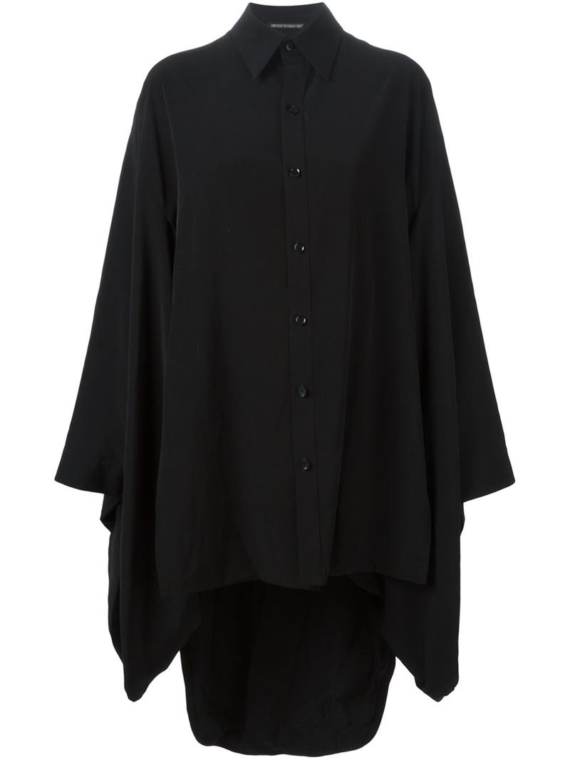 Lyst - Yohji Yamamoto Kimono Sleeve Shirt in Black