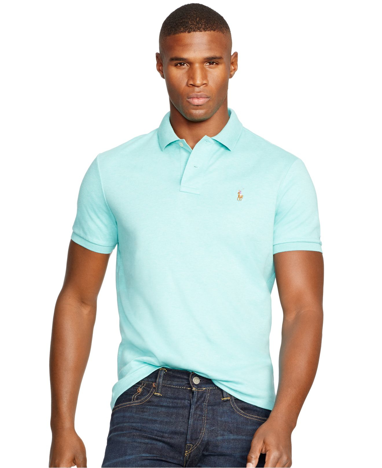 Lyst - Polo Ralph Lauren Pima Cotton Polo Shirt in Blue for Men