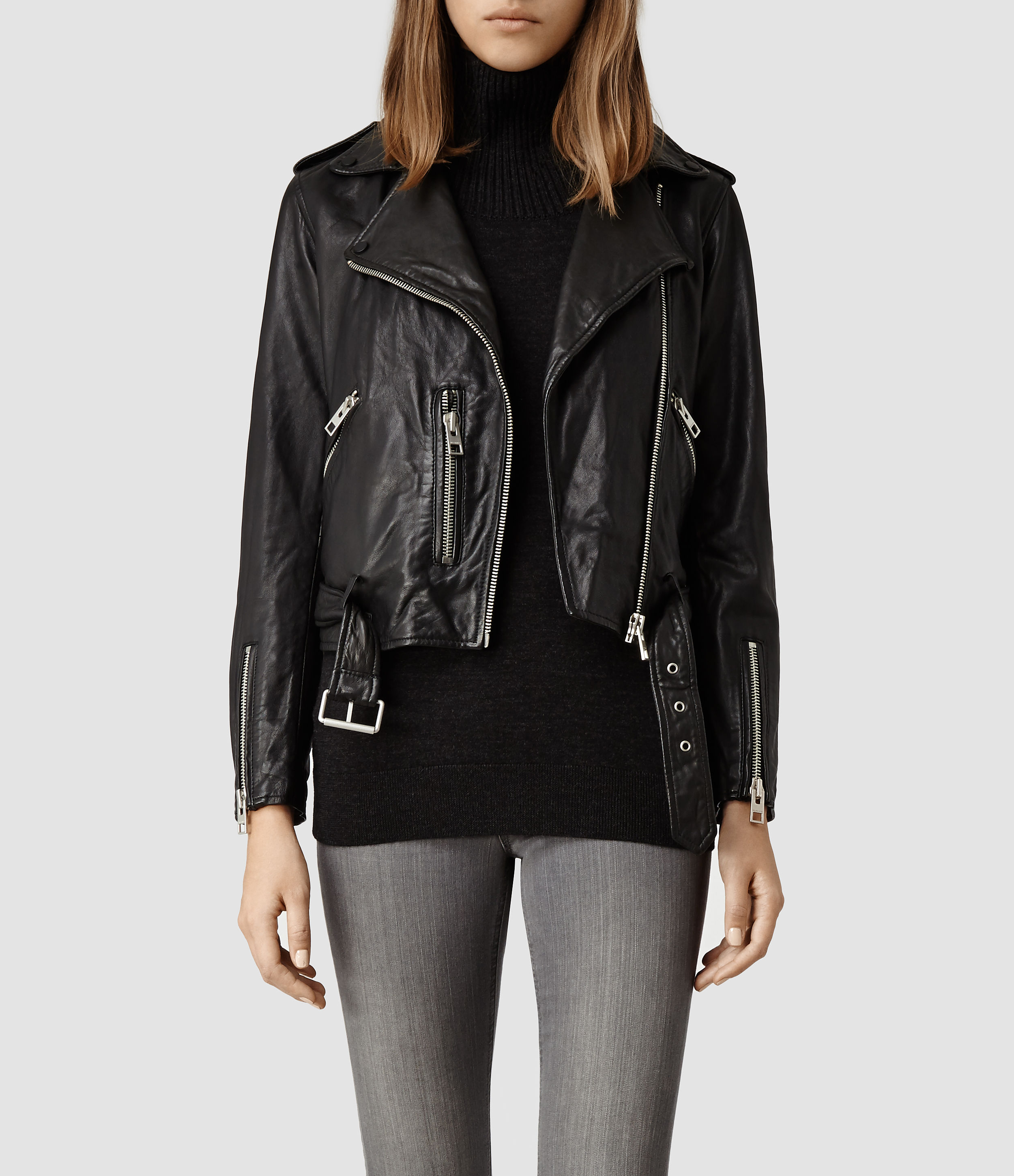 Allsaints Balfern Biker Usa In Black Lyst Gallery