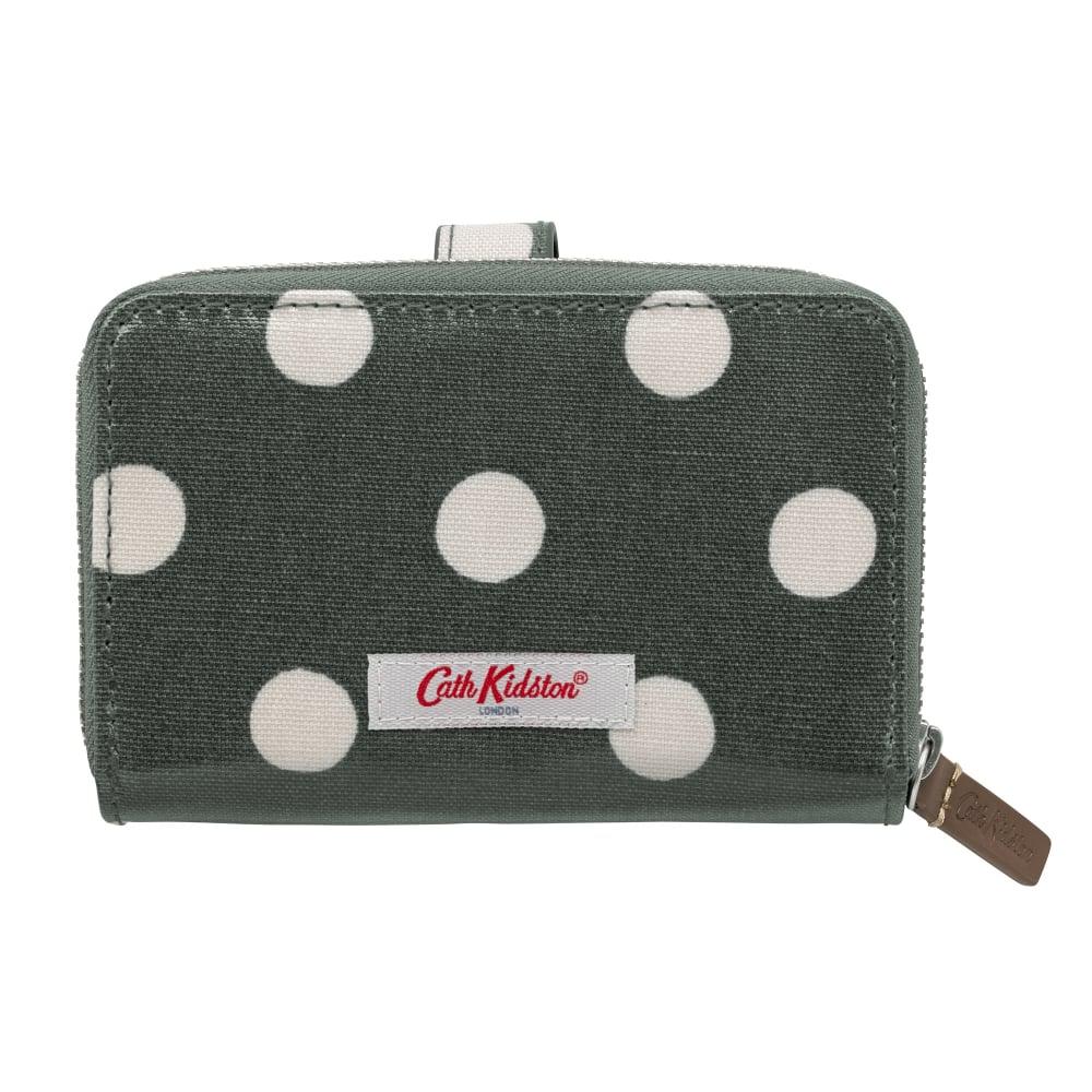 Lyst Cath Kidston 3 Part Wallet In Green   Cath Kidston Button Spot Khaki 3 Part Wallet 