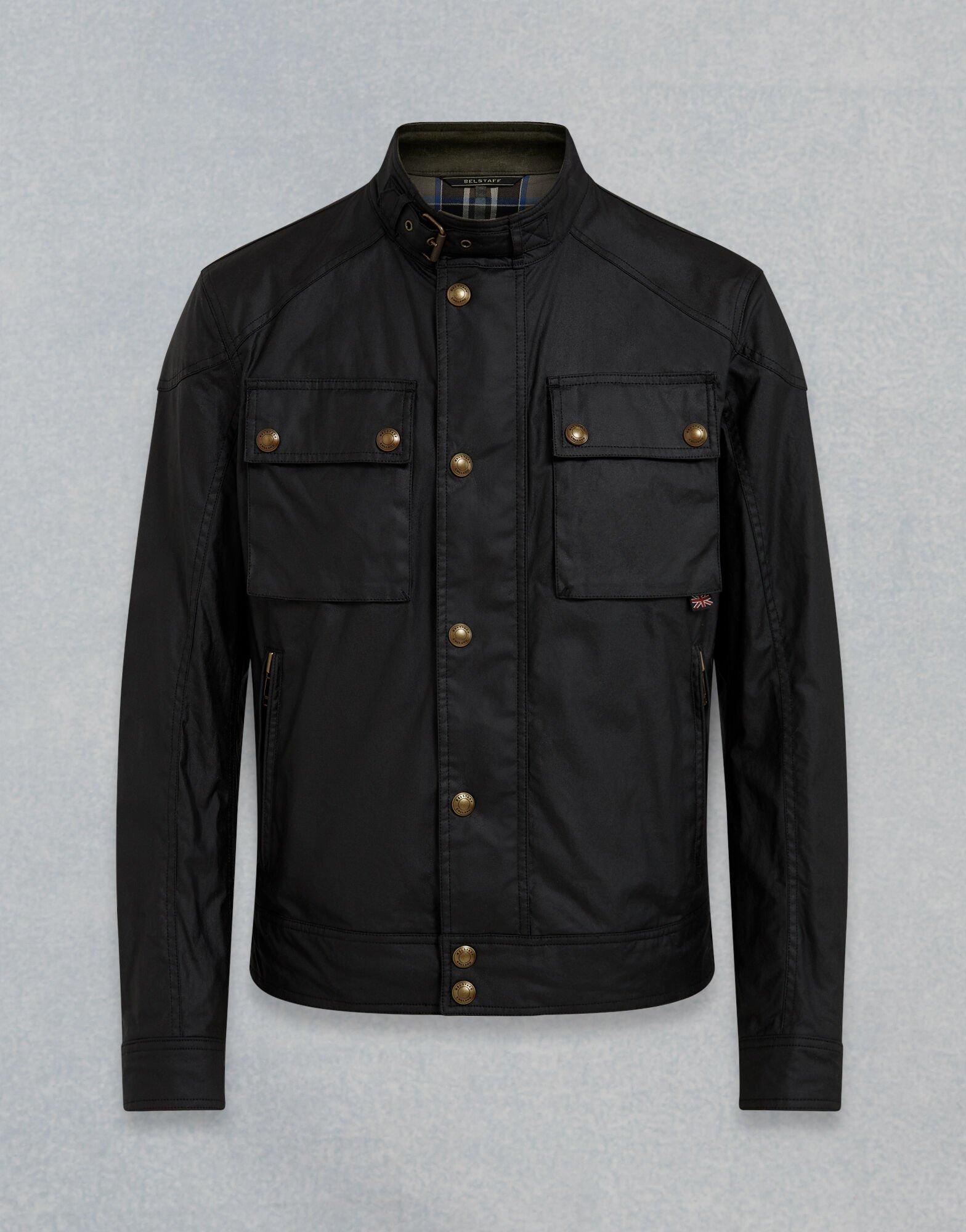 Belstaff Cotton Racemaster Waxed Jacket in Black for Men - Lyst