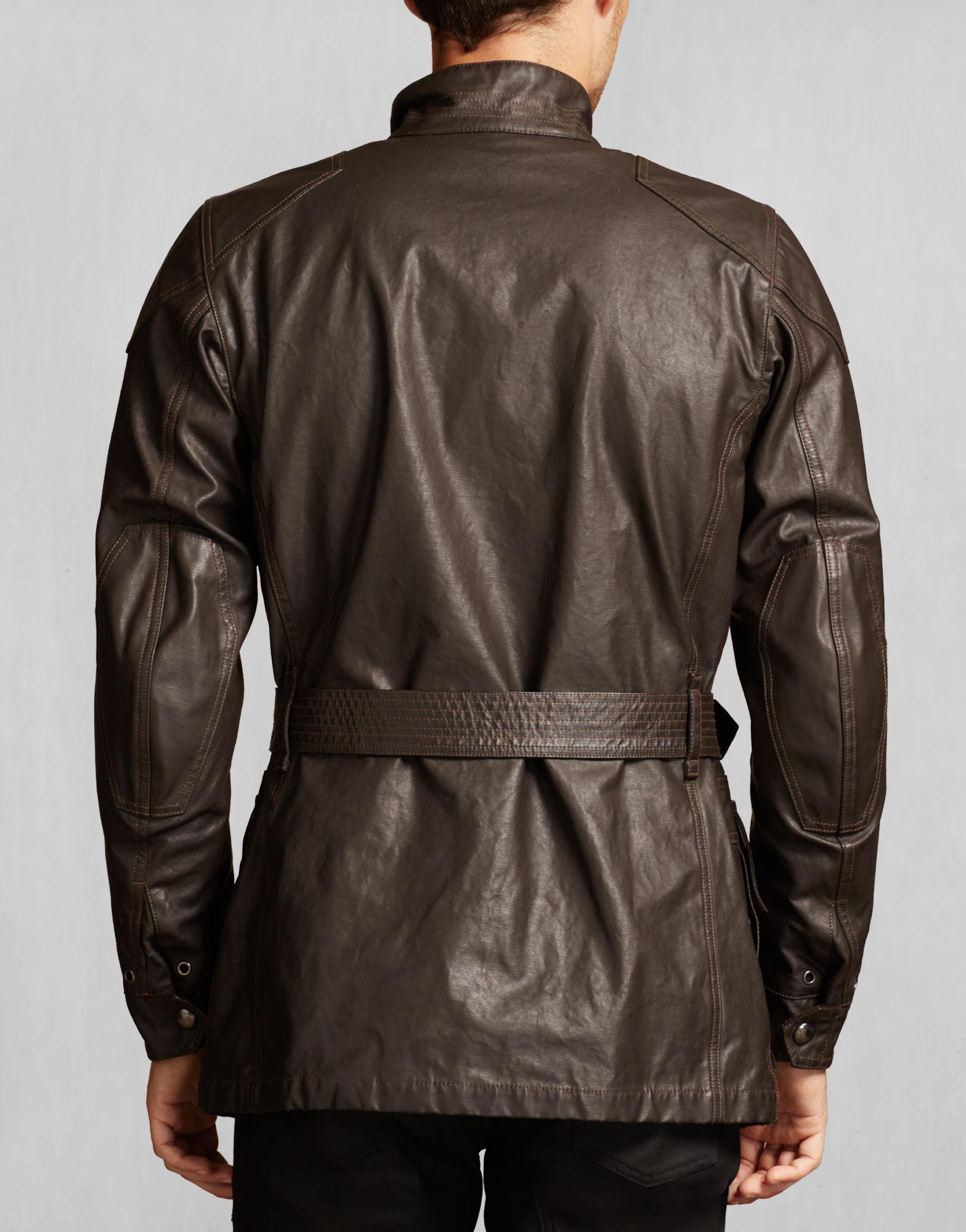 Belstaff Tt Zero Racing Jacket In Resin Coated Cotton Canvas Gallery