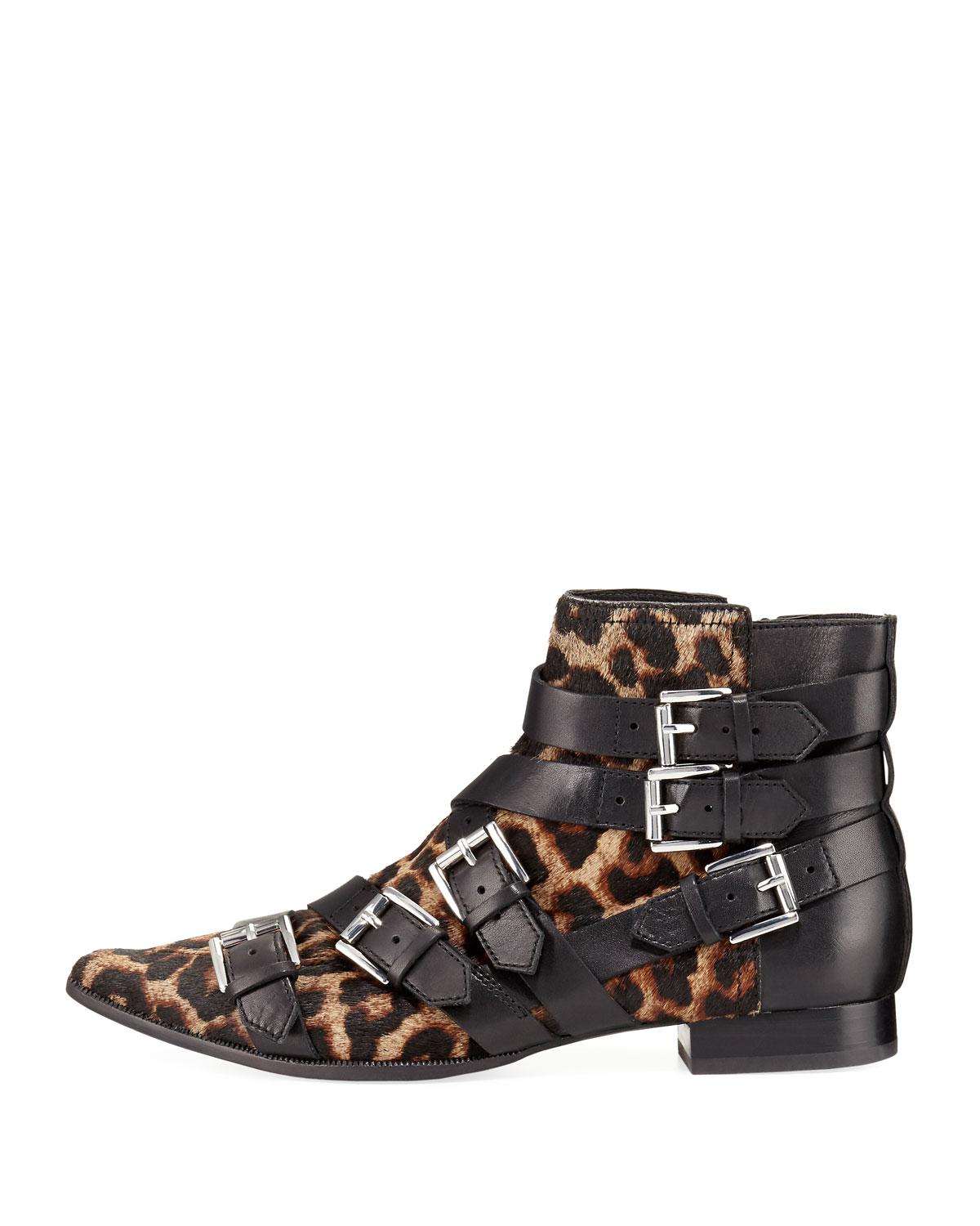 Print Calf Boots Buckle Hair Blast Ash Lyst Leopard q1t66z