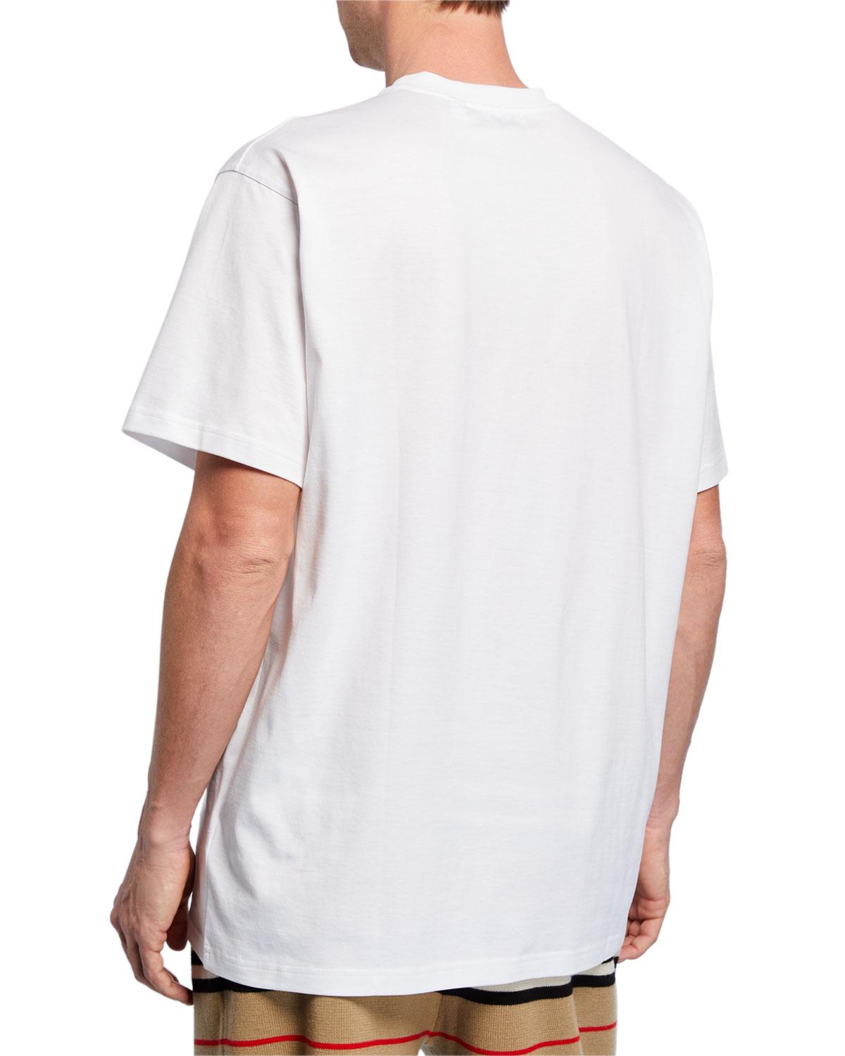 Burberry Men's Oversize London England Logo T-shirt in White for Men - Lyst