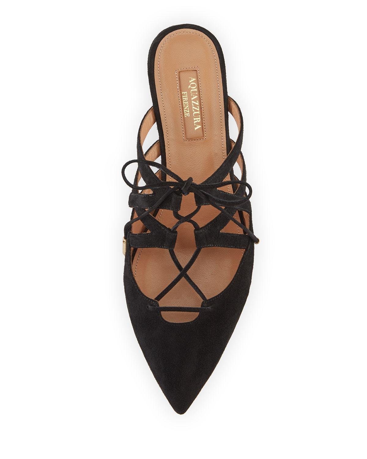 aquazzura flat mules