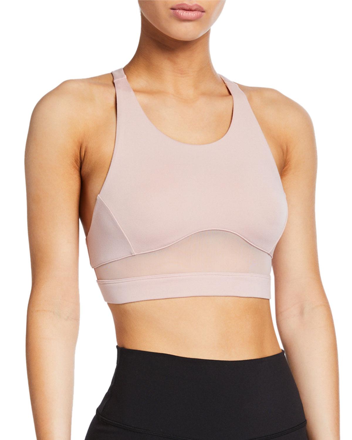 Download Alo Yoga Glance Racerback Sports Bra in Pink - Lyst