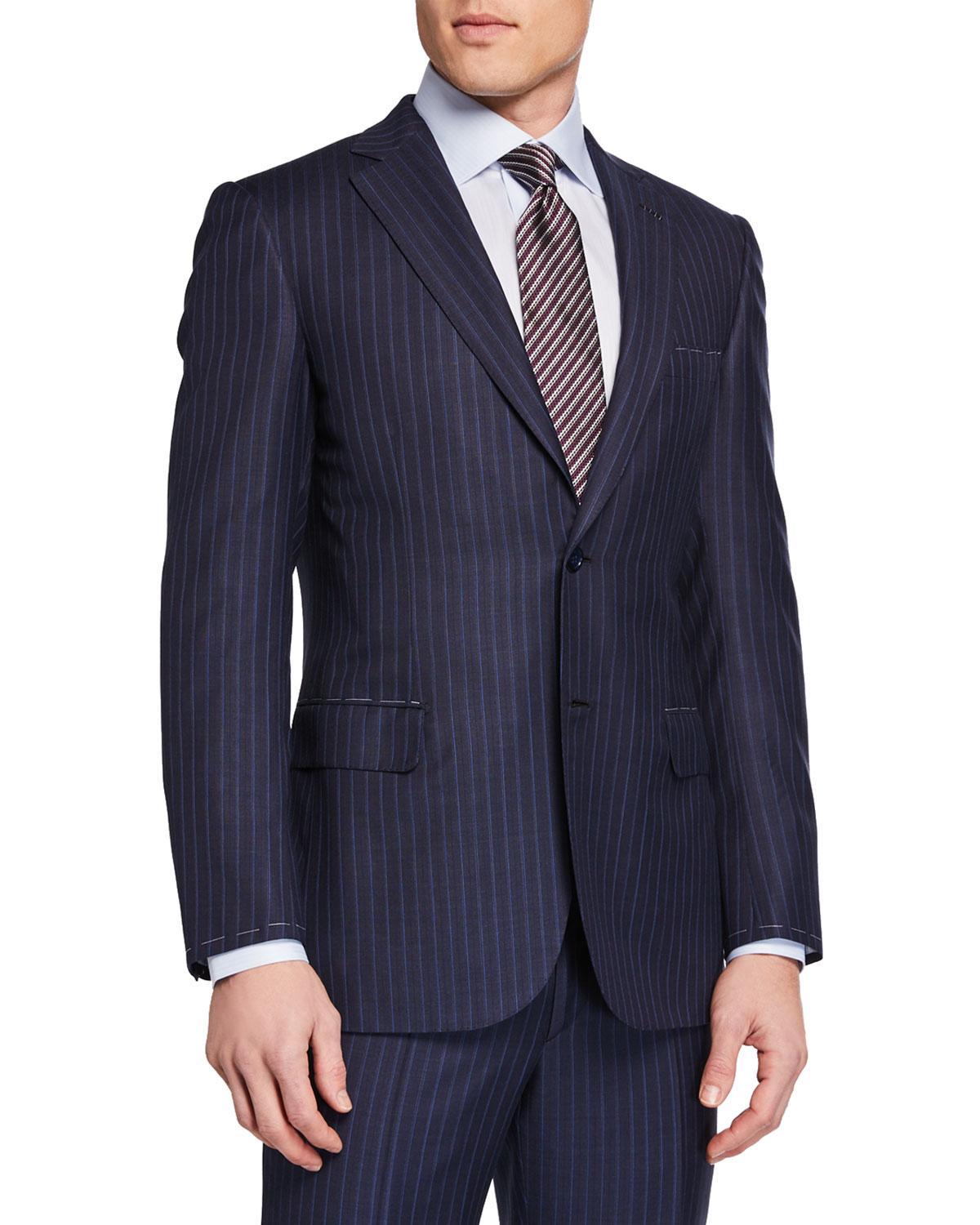 Lyst Brioni Men's Stripe Twopiece Suit in Blue for Men
