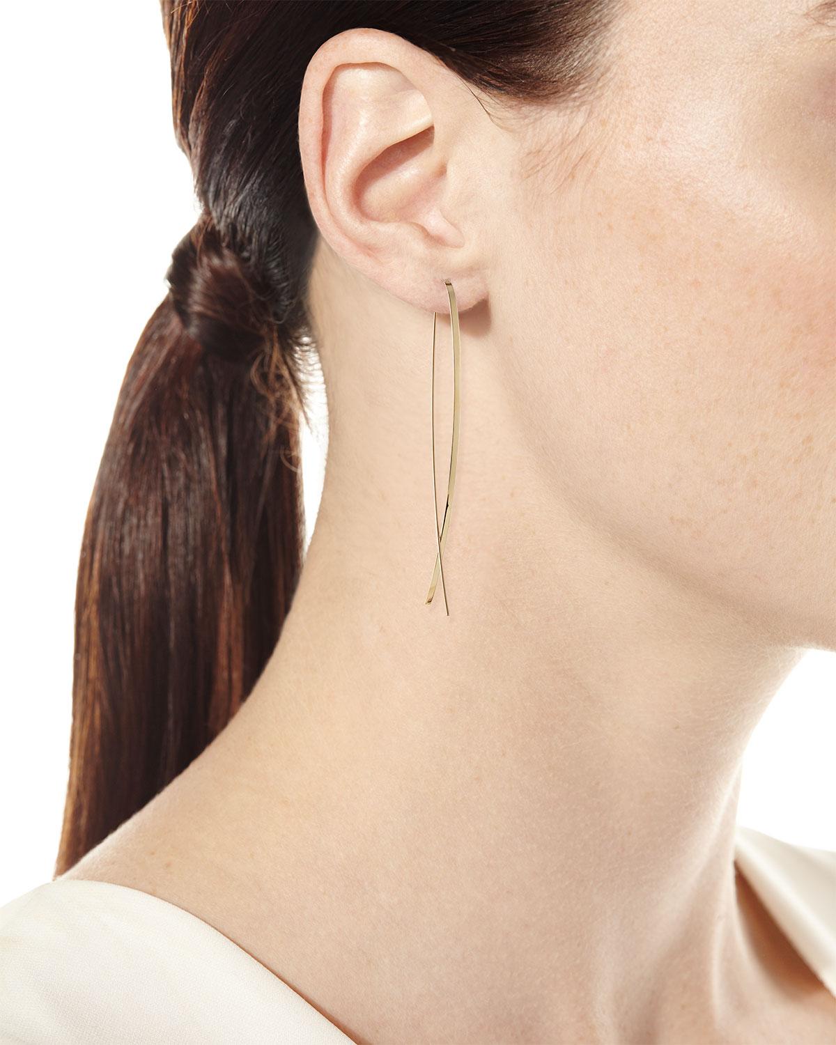 Lyst Lana Jewelry 14k Elite Narrow Upside Down Hoop Earrings In Lyst Lana Jewelry 14k Elite Narrow Upside Down Hoop Earrings In Metallic