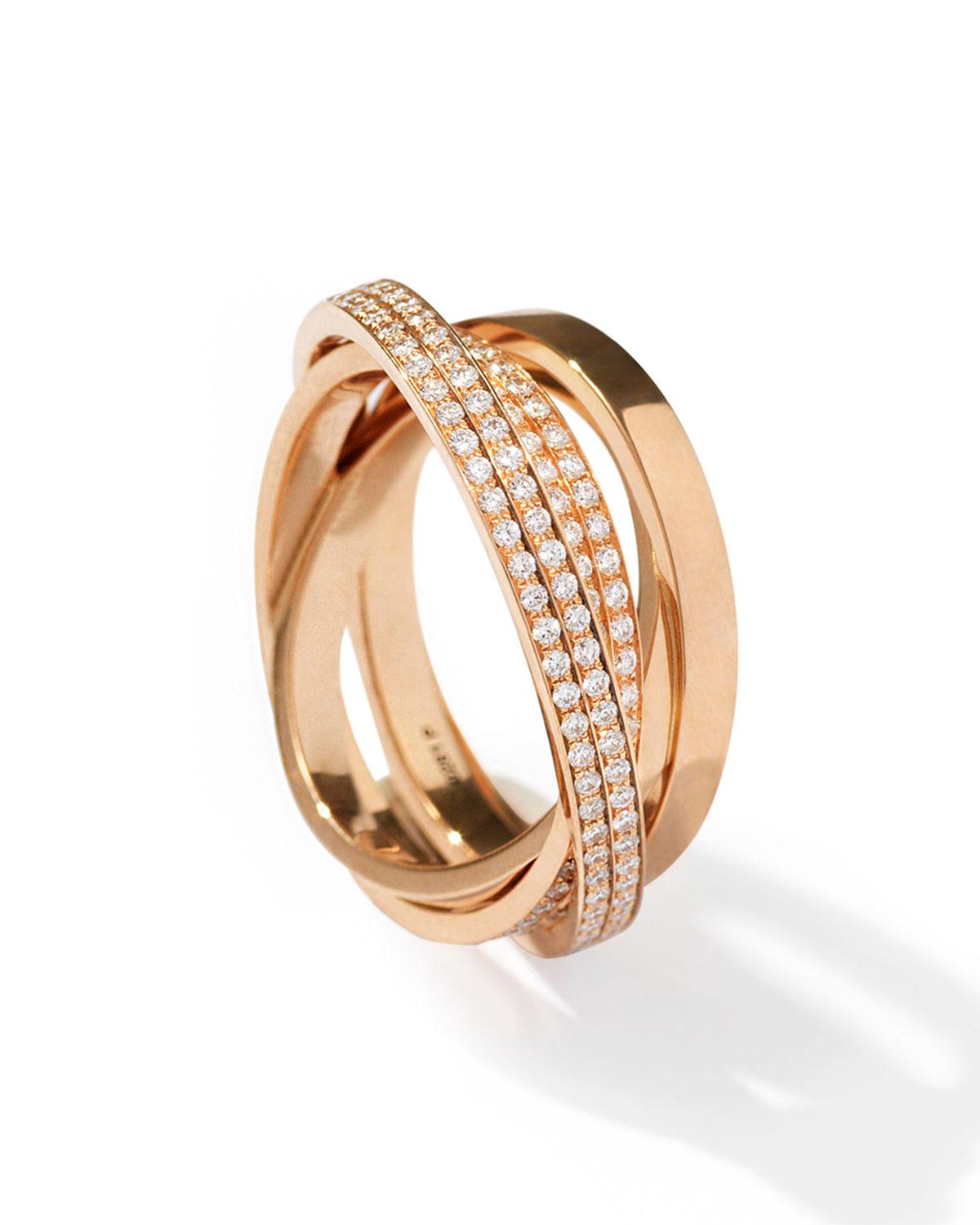 Lyst - Repossi Technical Berbère Diamond Ring In 18k Rose Gold in Metallic