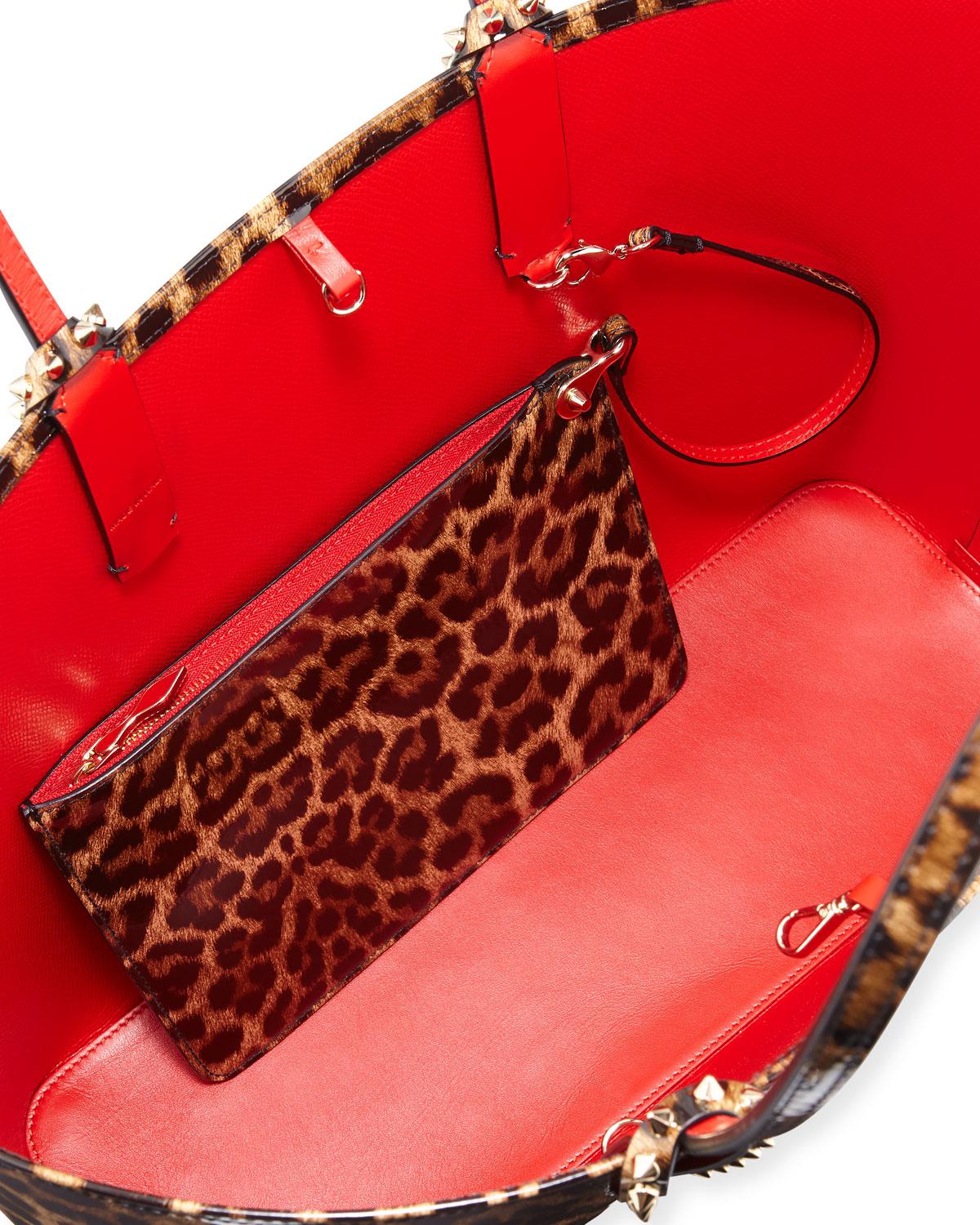 Christian Louboutin Cabata Patent Leopard Tote Bag - Lyst