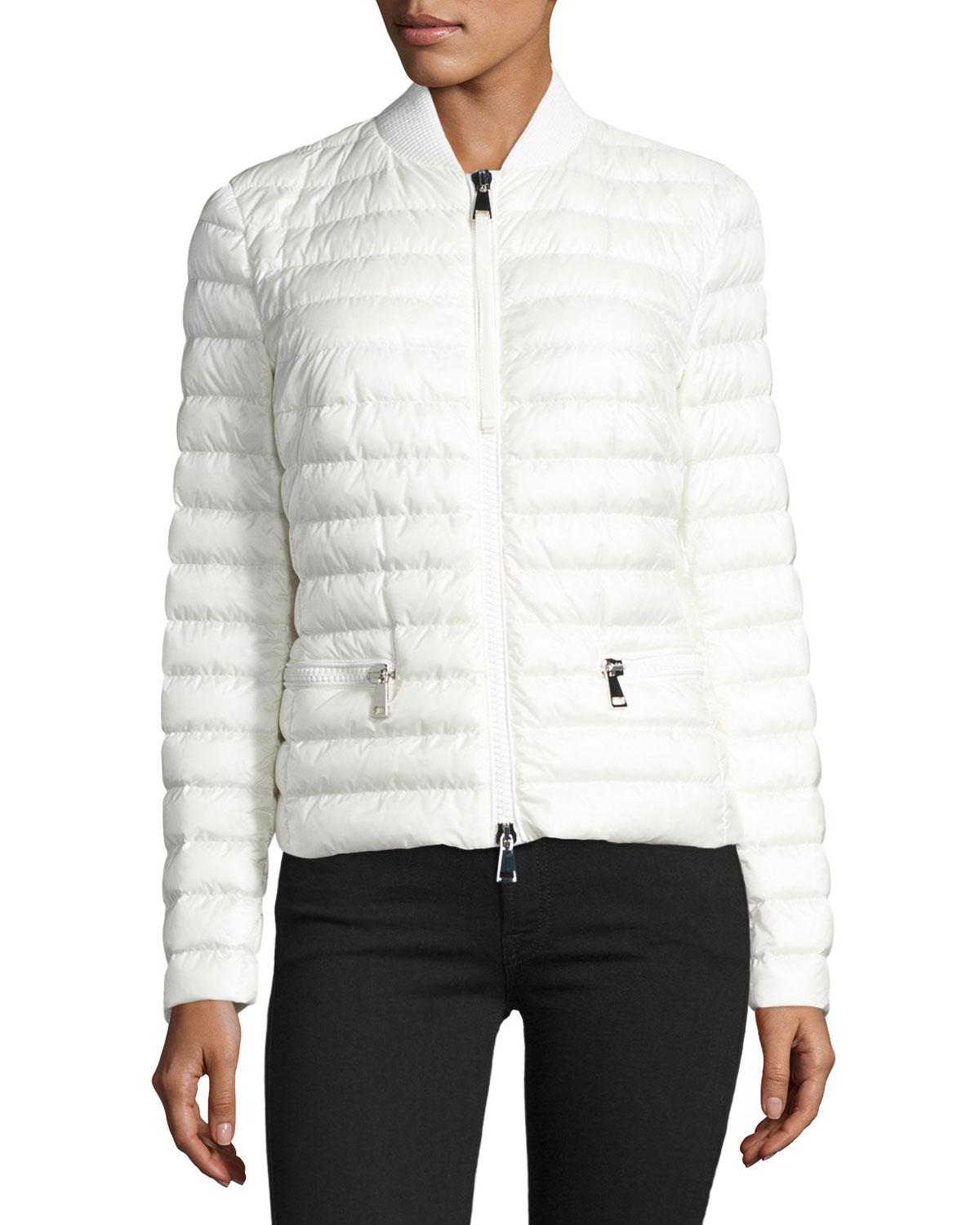 Lyst - Moncler Blen Fitted Down Jacket in White