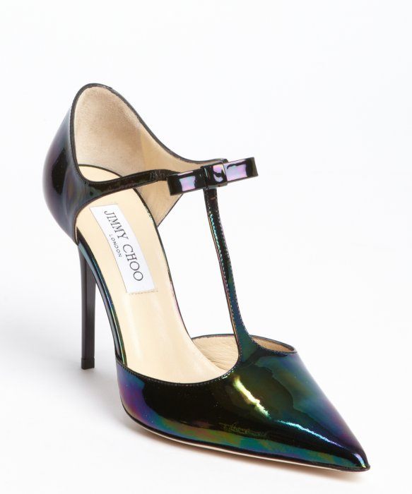 pointed t strap heels