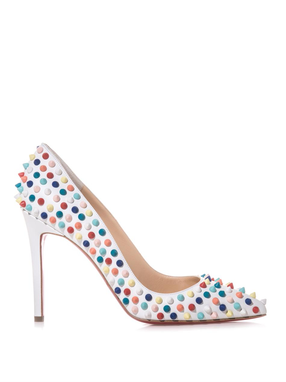 christian louboutin white spiked pigalle pumps - Obsidian Wellness ...