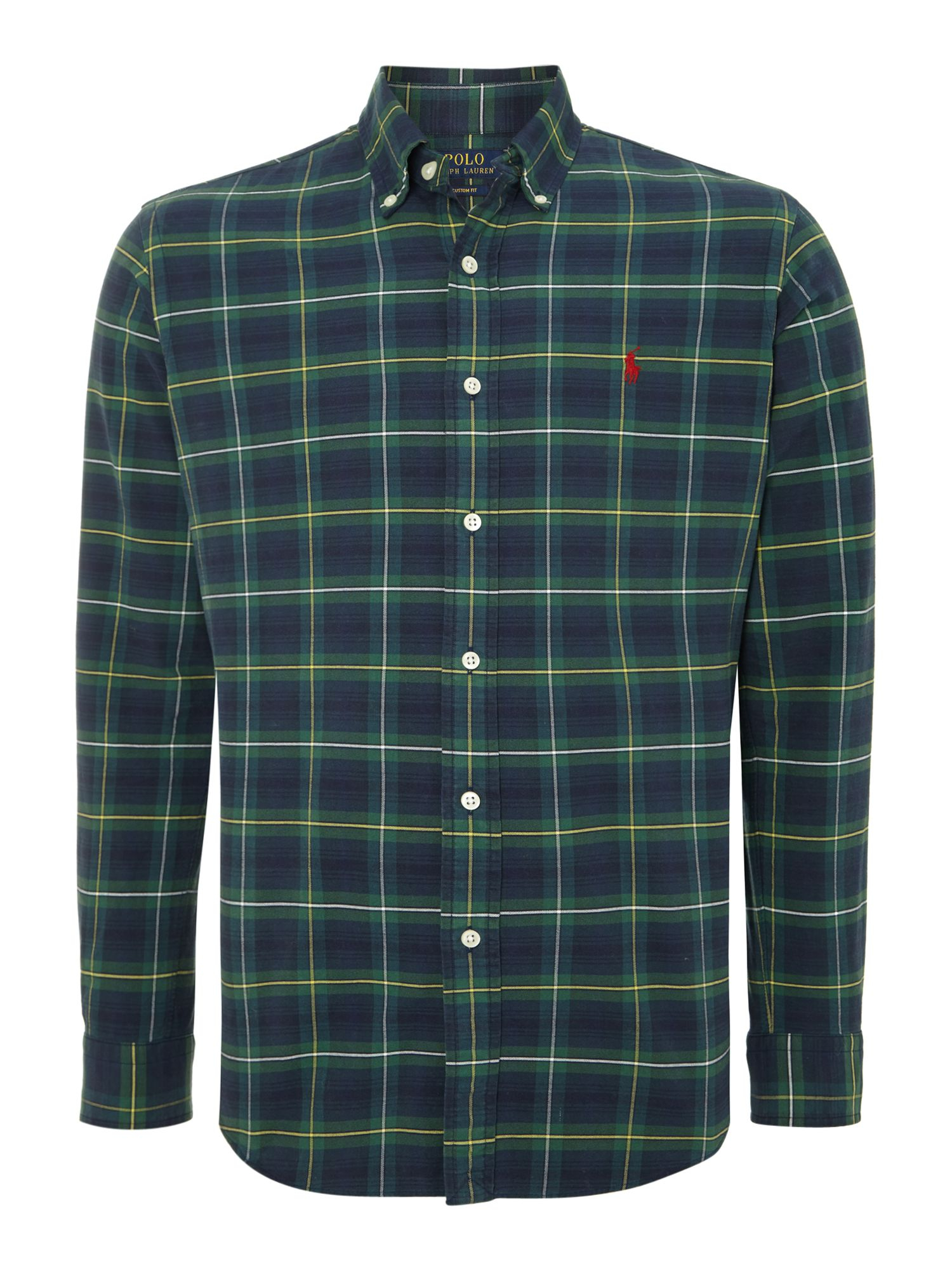 green and white ralph lauren shirt